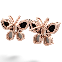 Onyx Butterfly 14K Rose Gold earrings E2215