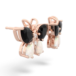 Onyx Butterfly 14K Rose Gold earrings E2215