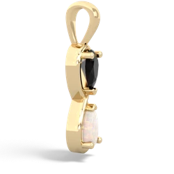 Onyx Infinity 14K Yellow Gold pendant P5050