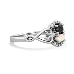 Onyx Love Nest 14K White Gold ring R5860
