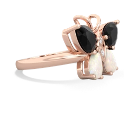 Onyx Butterfly 14K Rose Gold ring R2215