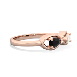 Onyx Infinity 14K Rose Gold ring R5050