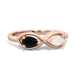 Onyx Infinity 14K Rose Gold ring R5050