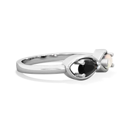 Onyx Infinity 14K White Gold ring R5050