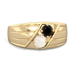 Onyx Men's Streamline 14K Yellow Gold ring R0460