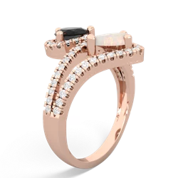 Onyx Diamond Dazzler 14K Rose Gold ring R3000