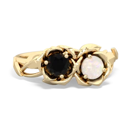 Onyx Rose Garden 14K Yellow Gold ring R5510