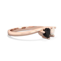 Onyx Sweethearts 14K Rose Gold ring R5260