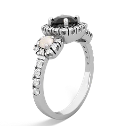 Onyx Regal Halo 14K White Gold ring R5350