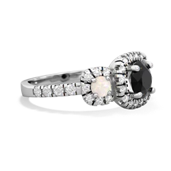 Onyx Regal Halo 14K White Gold ring R5350