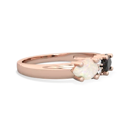 Onyx Pear Bowtie 14K Rose Gold ring R0865