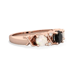 Onyx Hugs And Kisses 14K Rose Gold ring R5016