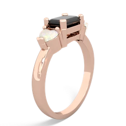 Onyx Three Stone 14K Rose Gold ring R5235