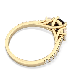 Onyx Pave Trellis 14K Yellow Gold ring R5500