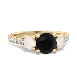 Onyx Pave Trellis 14K Yellow Gold ring R5500