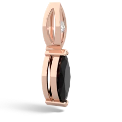 Onyx Marquise Drop 14K Rose Gold pendant P5333