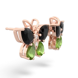 Onyx Butterfly 14K Rose Gold earrings E2215