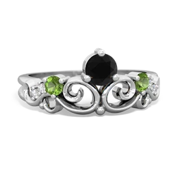 Onyx Crown Keepsake 14K White Gold ring R5740