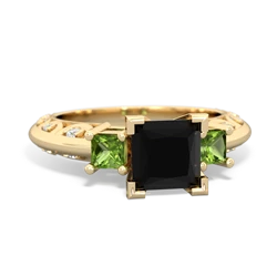 Onyx Eternal Embrace Engagement 14K Yellow Gold ring C2001