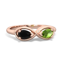 Onyx Infinity 14K Rose Gold ring R5050