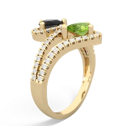 Onyx Diamond Dazzler 14K Yellow Gold ring R3000