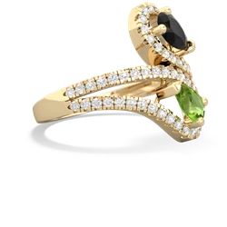 Onyx Diamond Dazzler 14K Yellow Gold ring R3000