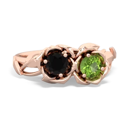 Onyx Rose Garden 14K Rose Gold ring R5510