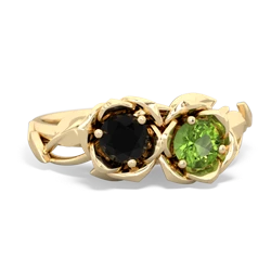 Onyx Rose Garden 14K Yellow Gold ring R5510