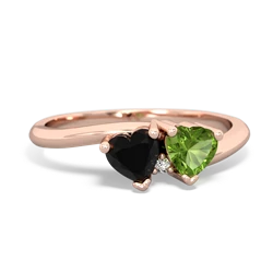 Onyx Sweethearts 14K Rose Gold ring R5260