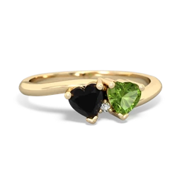 Onyx Sweethearts 14K Yellow Gold ring R5260