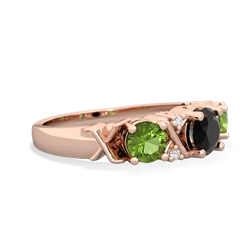 Onyx Hugs And Kisses 14K Rose Gold ring R5016