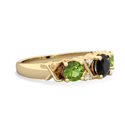 Onyx Hugs And Kisses 14K Yellow Gold ring R5016