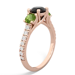 Onyx Pave Trellis 14K Rose Gold ring R5500