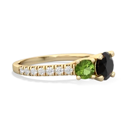 Onyx Pave Trellis 14K Yellow Gold ring R5500