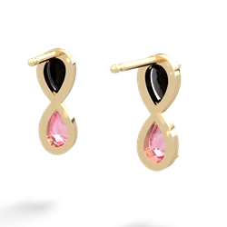 Onyx Infinity 14K Yellow Gold earrings E5050