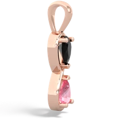 Onyx Infinity 14K Rose Gold pendant P5050