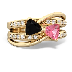 Onyx Bowtie 14K Yellow Gold ring R2360