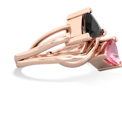 Onyx Split Band Swirl 14K Rose Gold ring R2341