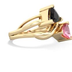 Onyx Split Band Swirl 14K Yellow Gold ring R2341