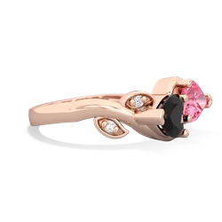 Onyx Floral Elegance 14K Rose Gold ring R5790