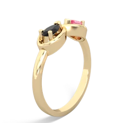 Onyx Infinity 14K Yellow Gold ring R5050