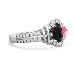 Onyx Art-Deco Keepsake 14K White Gold ring R5630