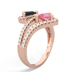 Onyx Diamond Dazzler 14K Rose Gold ring R3000