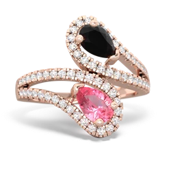 Onyx Diamond Dazzler 14K Rose Gold ring R3000