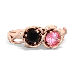 Onyx Rose Garden 14K Rose Gold ring R5510