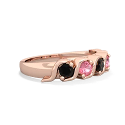 Onyx Anniversary Band 14K Rose Gold ring R2089