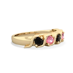 Onyx Anniversary Band 14K Yellow Gold ring R2089