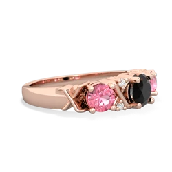 Onyx Hugs And Kisses 14K Rose Gold ring R5016