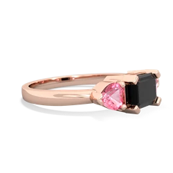 Onyx Three Stone 14K Rose Gold ring R5235