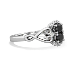 Onyx Love Nest 14K White Gold ring R5860